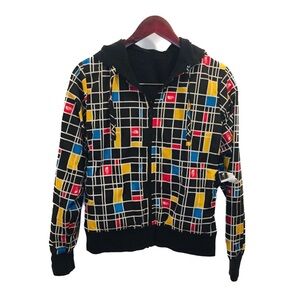 The North Face Mondrian Print Reversible Jacket XS black yellow red blue white